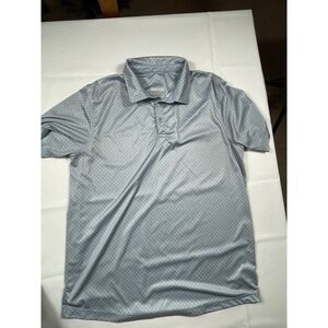Swannies Golf Polo Shirt Athletic Fit Moisture Wicking Gray Pattern‎ XL
